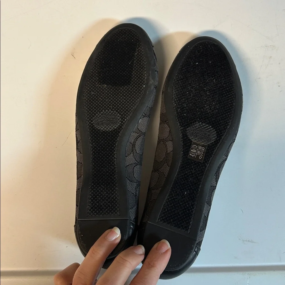 Coach Black and Gray Women's Flats size US 6.5 EUR 37.5 - Picture 5 of 6